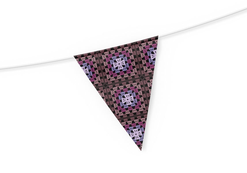 Midnight Lace Floral Granny Squares Seamless Print