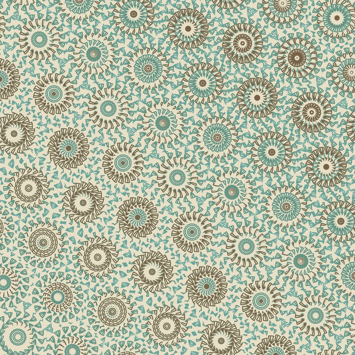 Mint Linen Freeform Pattern
