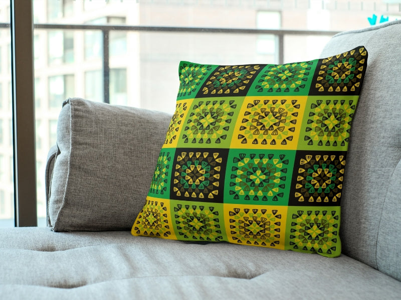 Mixed Tropics Granny Squares Seamless Print