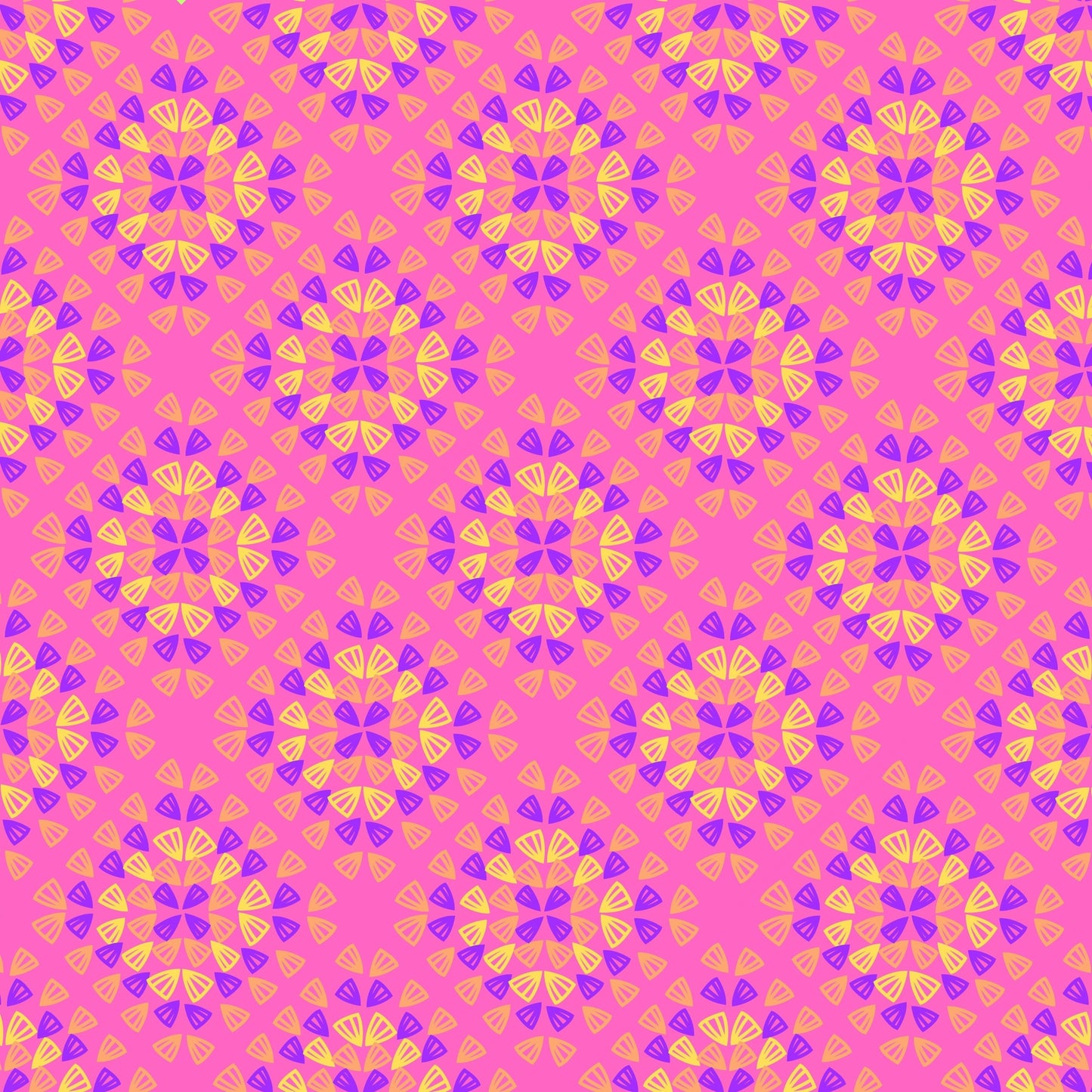 Neon Deep Pink Pop Granny Squares Seamless Print