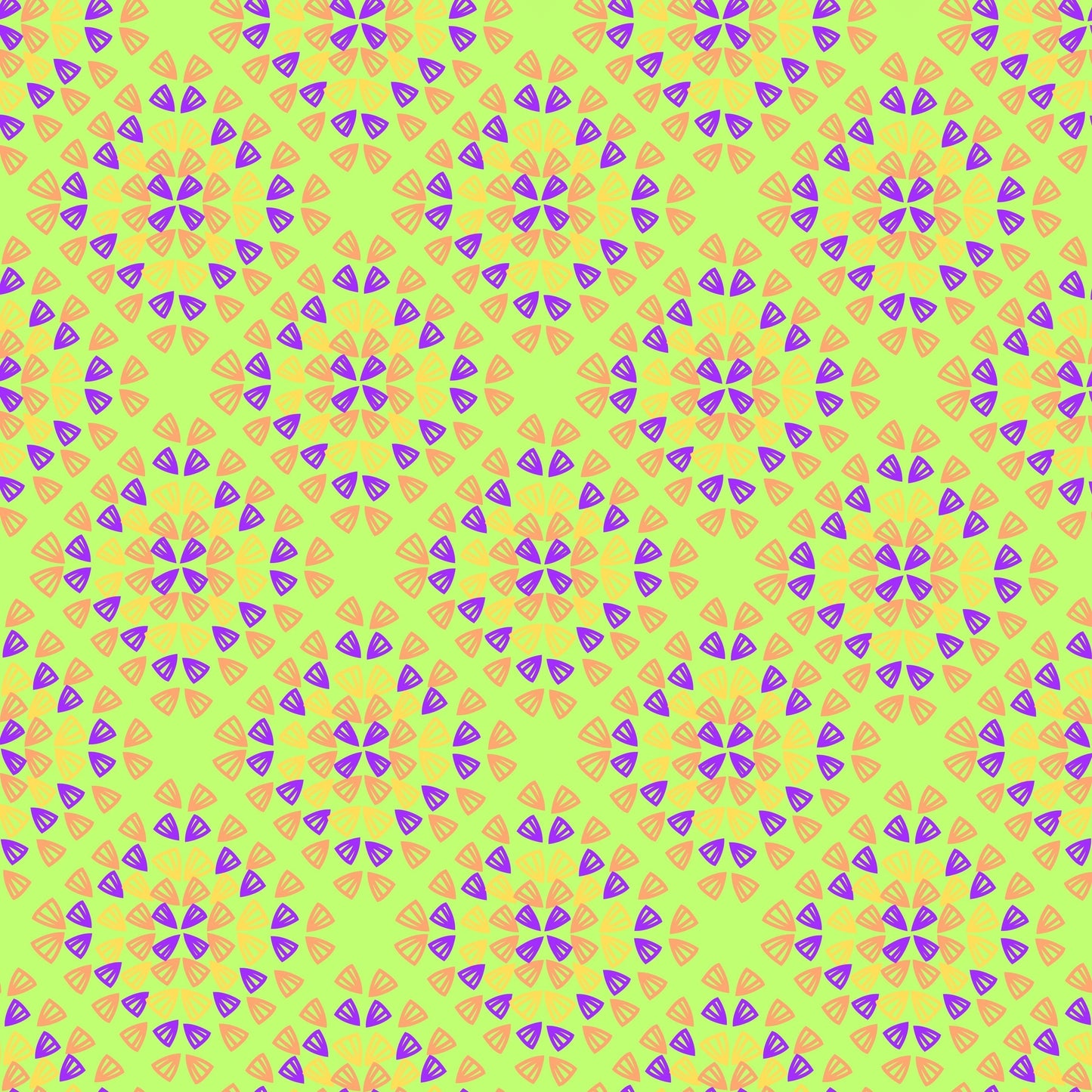 Neon Lime Pop Granny Squares Seamless Print