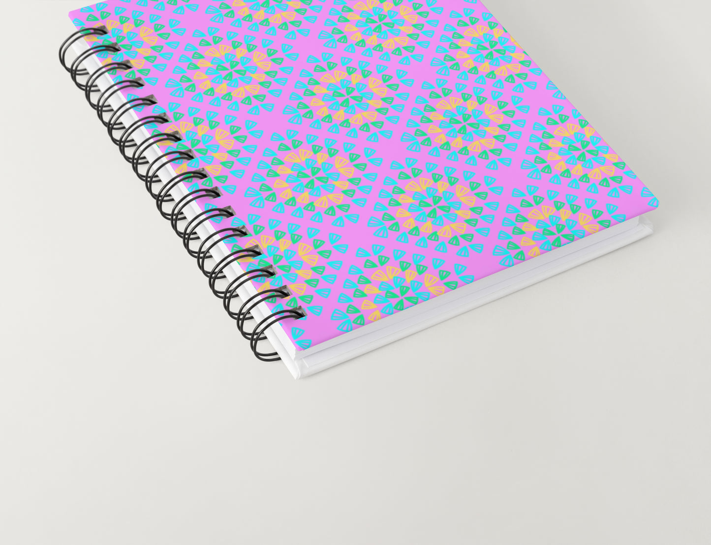 Neon pink pop Floral Granny Squares Seamless Print