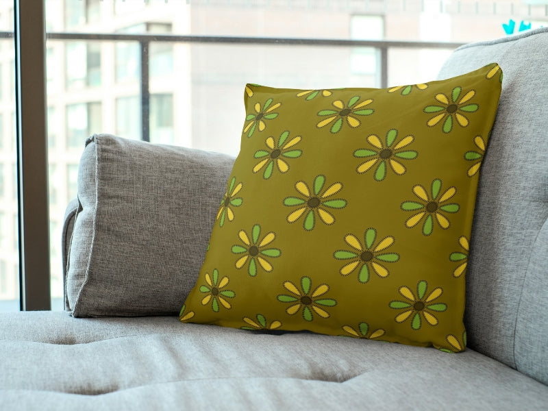 Olive Bloom Floral Ombre Seamless Print
