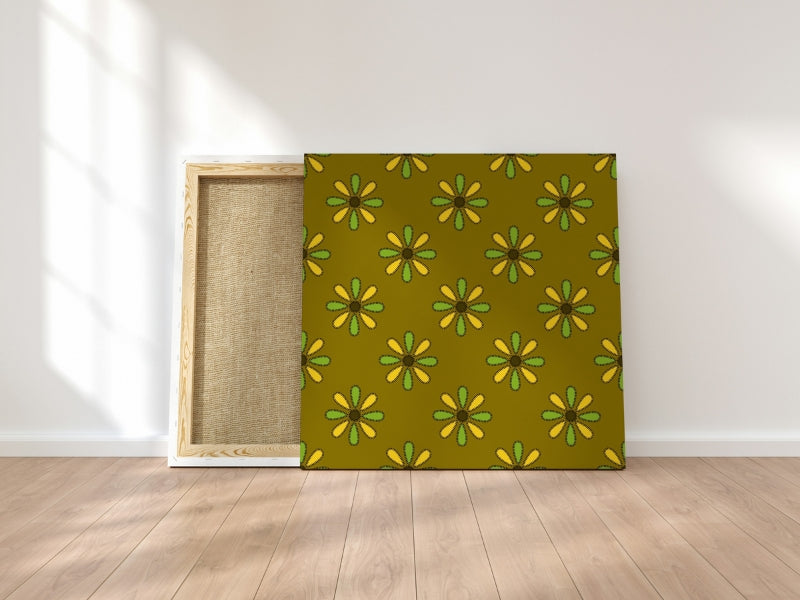 Olive Bloom Floral Ombre Seamless Print