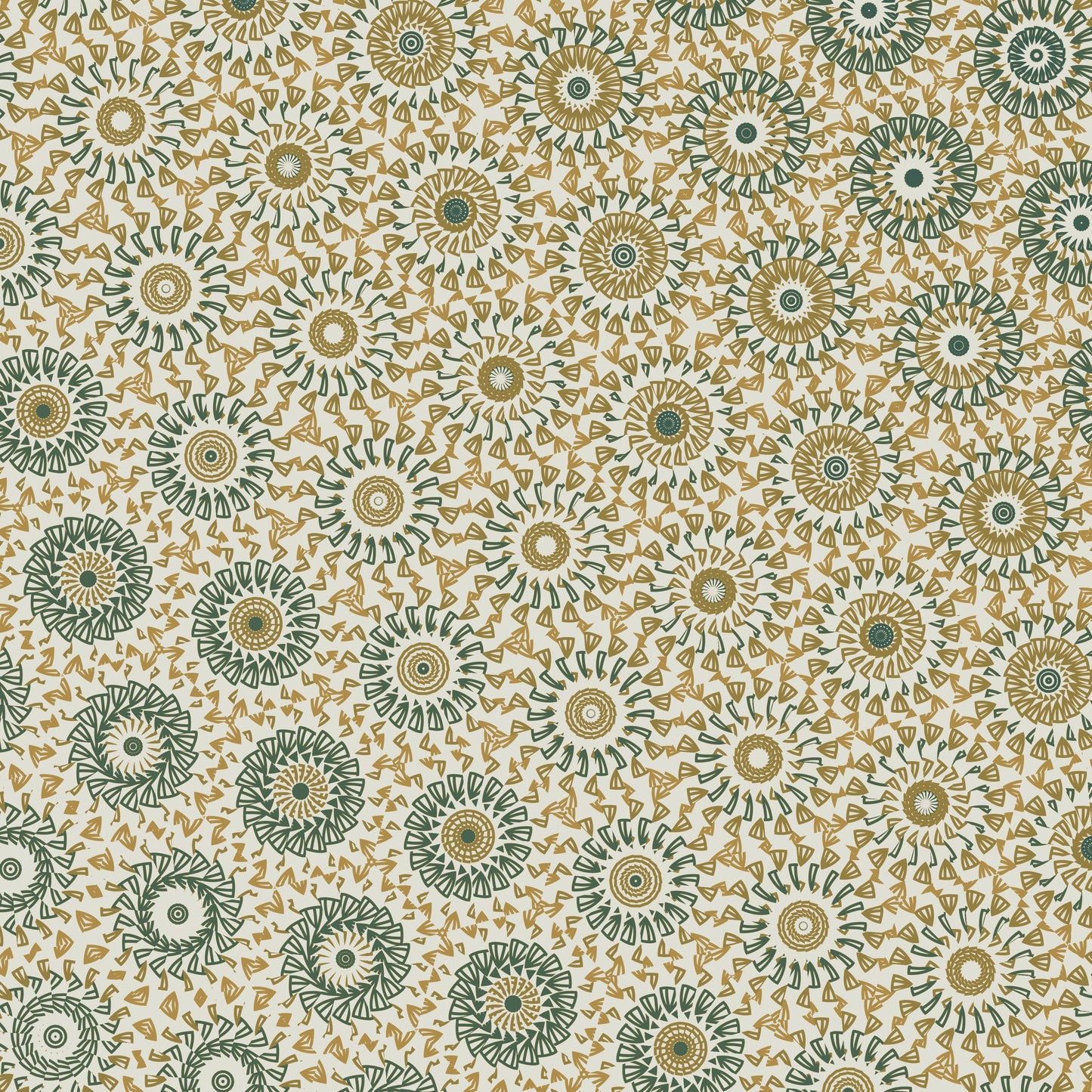 Olive Linen Freeform Pattern