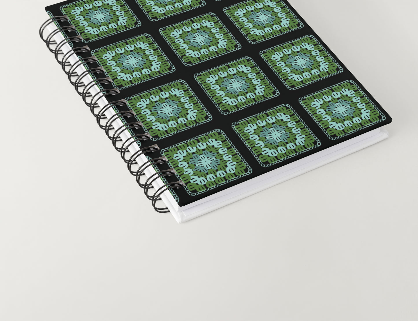 Olive Teal Crochet-Inspired Seamless Pint