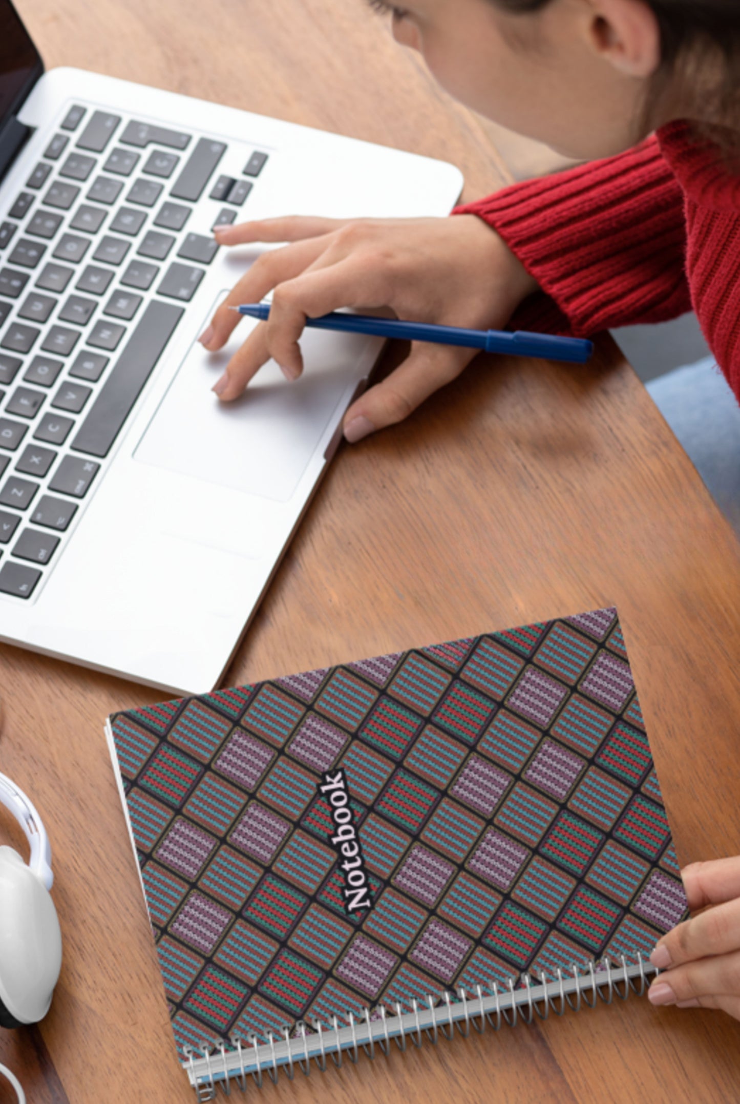 Crochet Print Spiral Notebook Journal