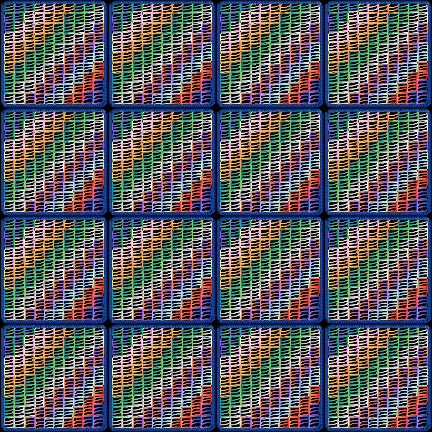 Prisma Weave Trellis Granny Squares Print