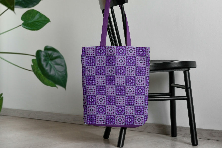 Purple Twilight 2 Granny Squares Seamless Print