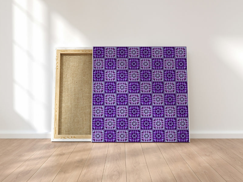 Purple Twilight 2 Granny Squares Seamless Print