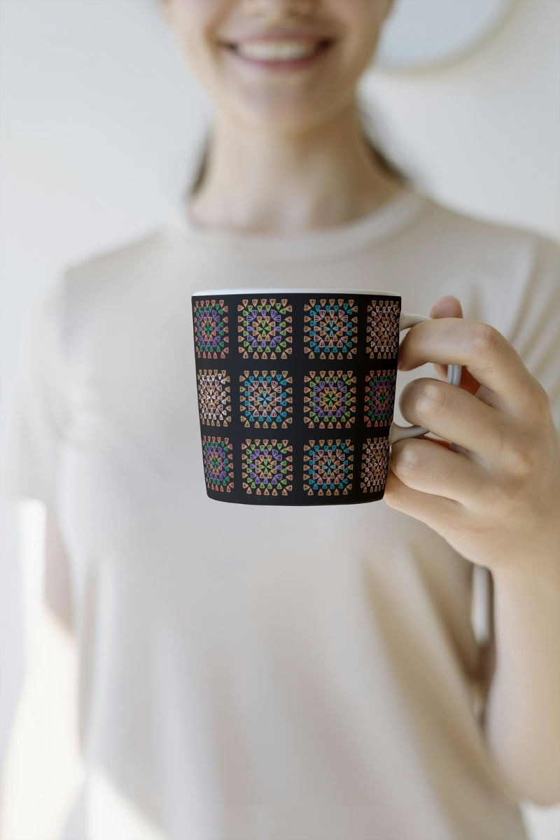 Radiant Tapestry Granny Squares Seamless Print