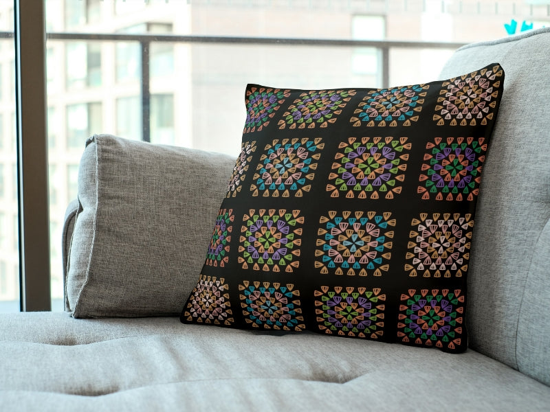 Radiant Tapestry Granny Squares Seamless Print