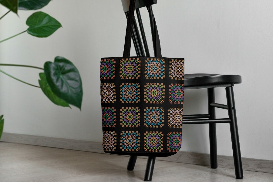 Radiant Tapestry Granny Squares Seamless Print