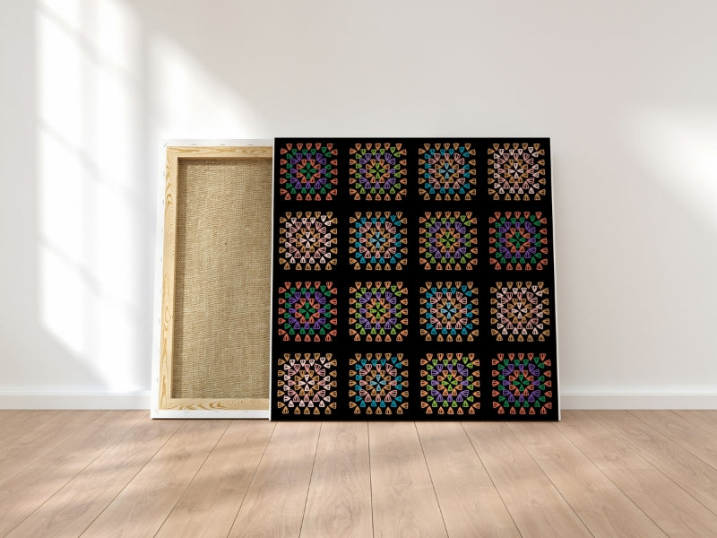 Radiant Tapestry Granny Squares Seamless Print