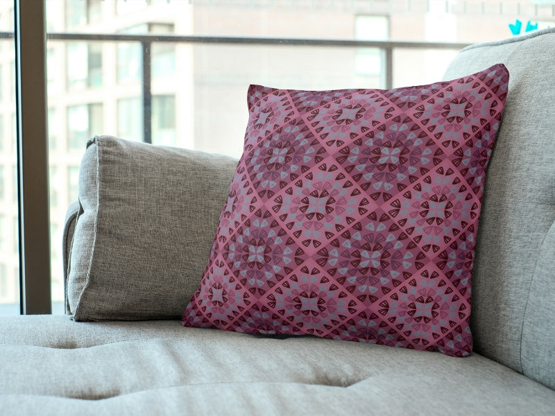 Raspberry Ripple Granny Squares Seamless Print