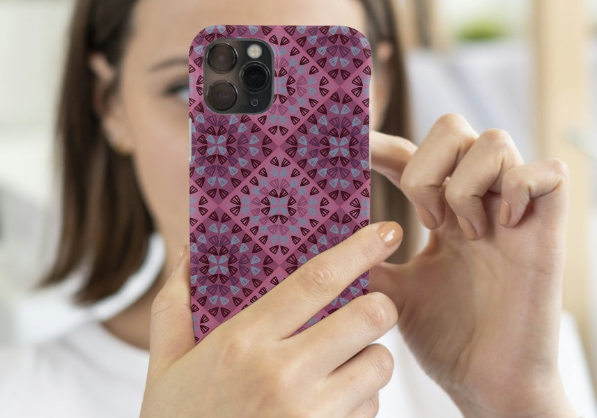 Raspberry Ripple Granny Squares Seamless Print