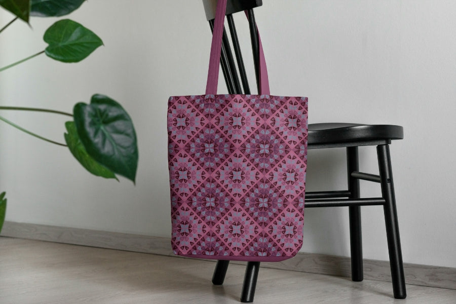 Raspberry Ripple Granny Squares Seamless Print