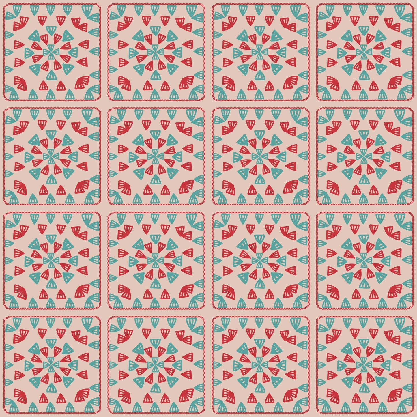 Retro Fiesta Granny Squares Print