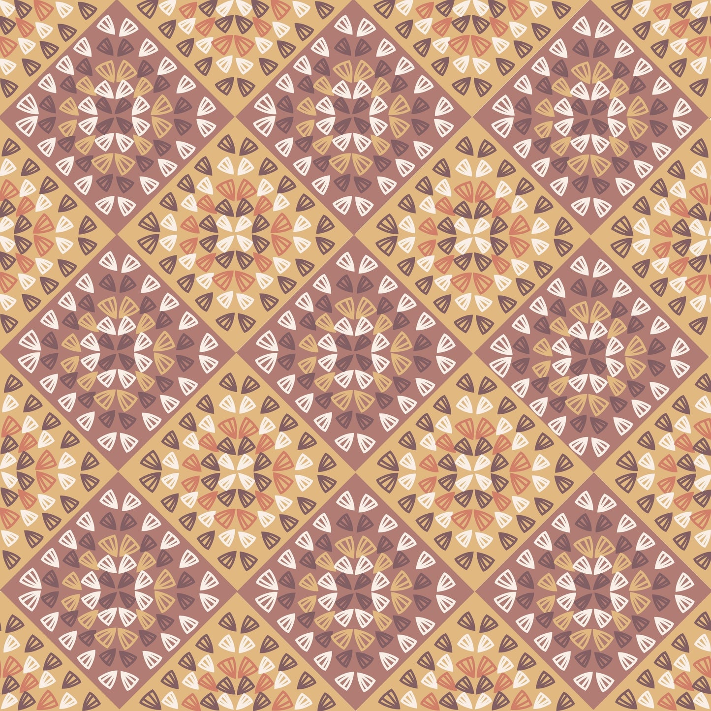 Rustic Tapestry Granny Squares Seamless Print