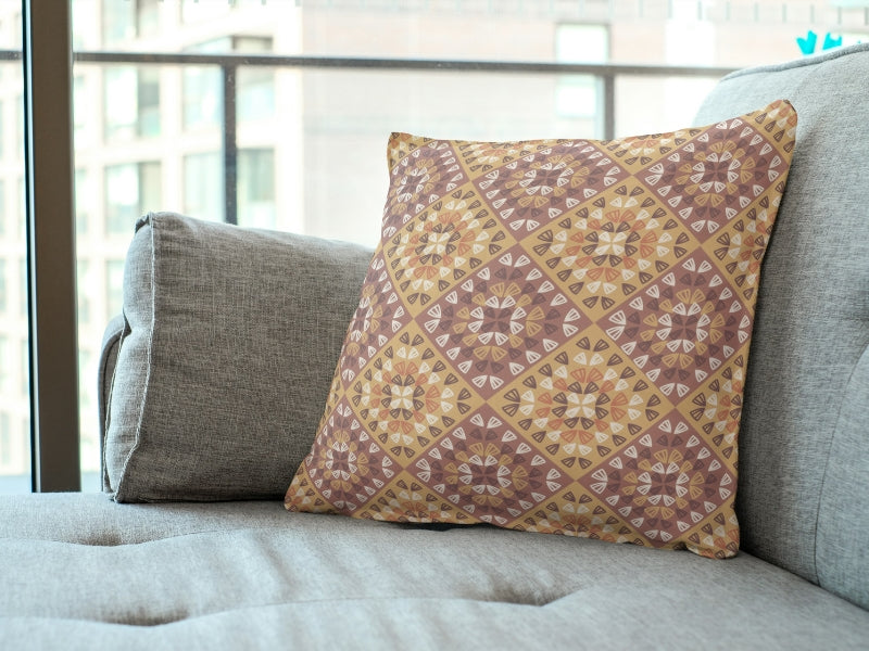 Rustic Tapestry Granny Squares Seamless Print