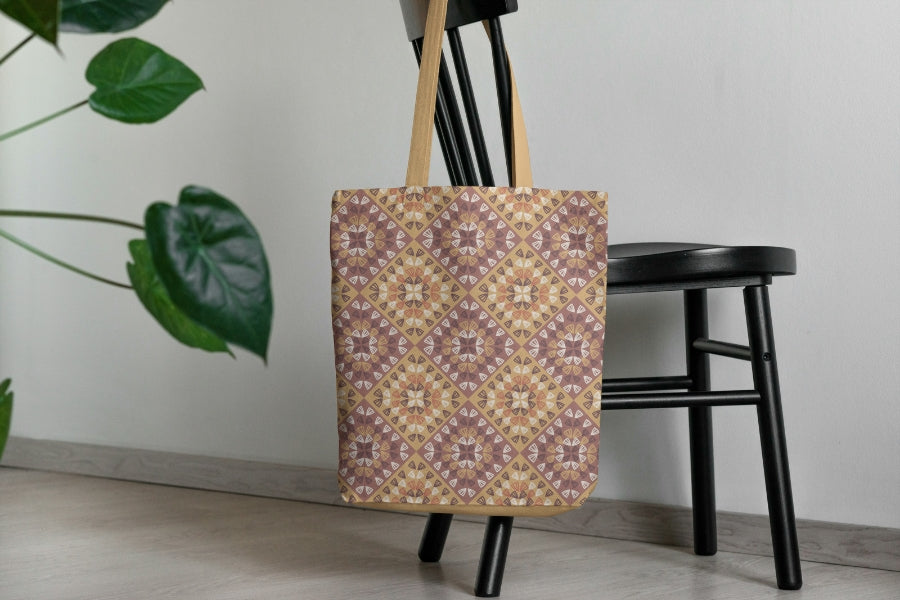 Rustic Tapestry Granny Squares Seamless Print