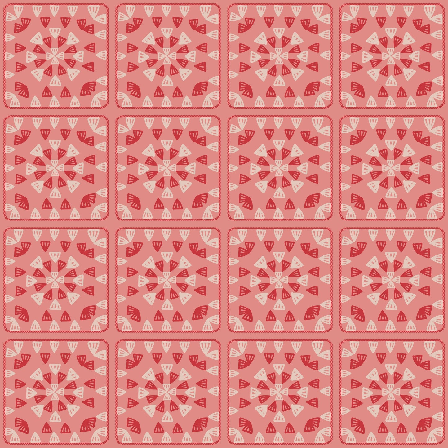 Soft Berry Weave Granny Squares Print