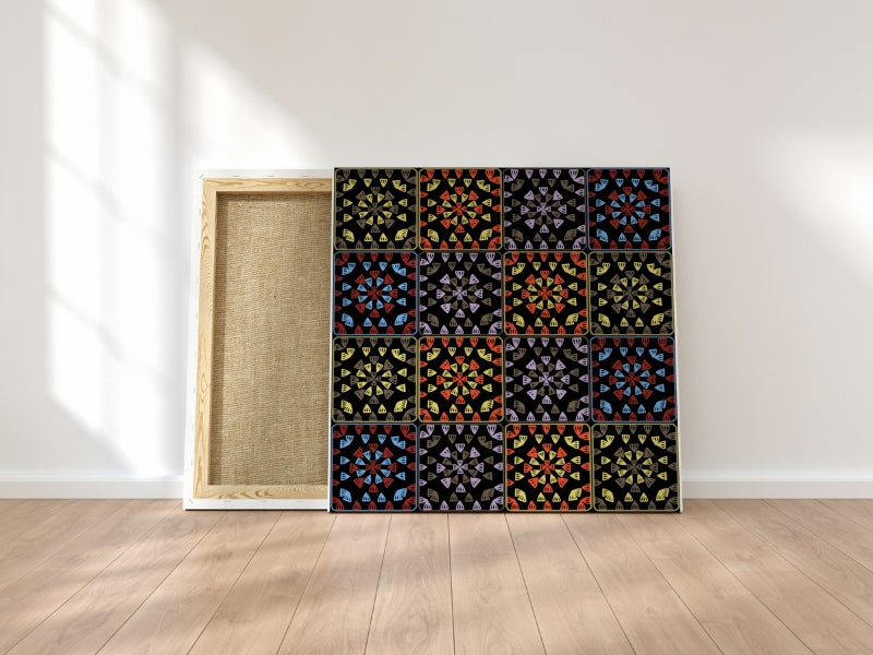 Solar Rainbow Floral Seamless Print