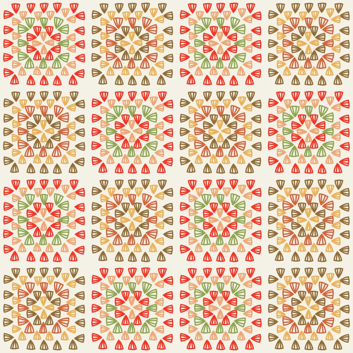 Spring Medley Granny Squares Seamless Print