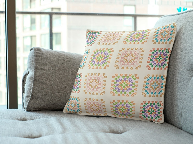 Spring Radiant Tapestry Granny Squares Seamless Print