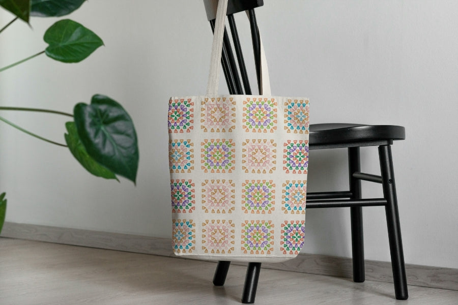 Spring Radiant Tapestry Granny Squares Seamless Print