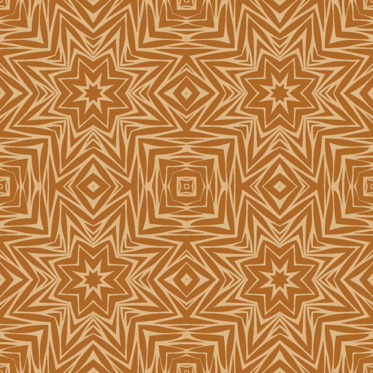 Starburst Latte Floral Granny Squares Seamless Print
