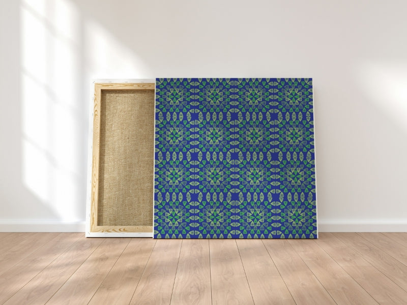 Starry Night Granny Squares Seamless Print
