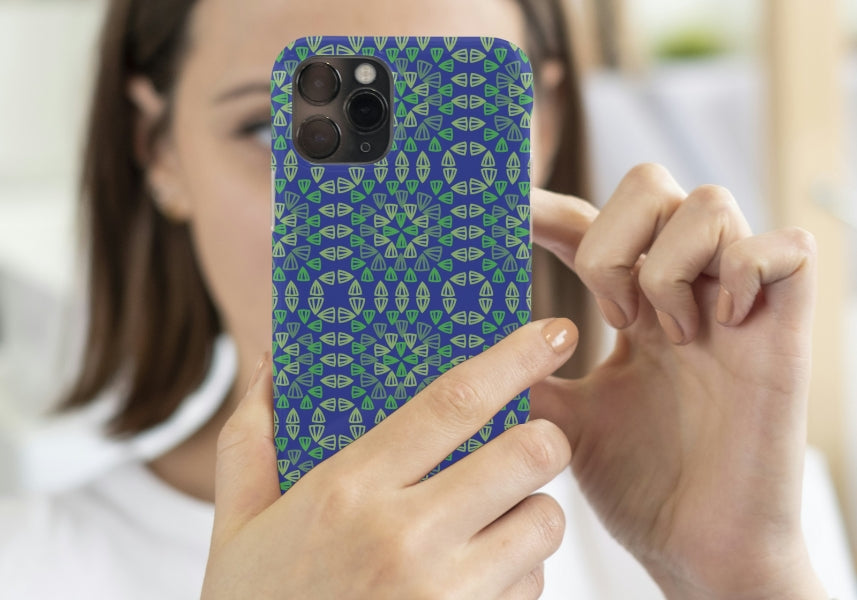 Starry Night Granny Squares Seamless Print