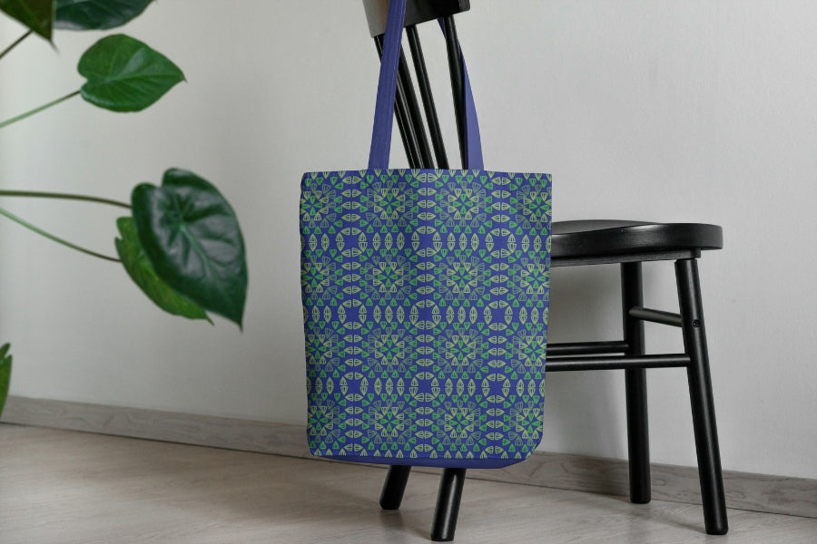 Starry Night Granny Squares Seamless Print