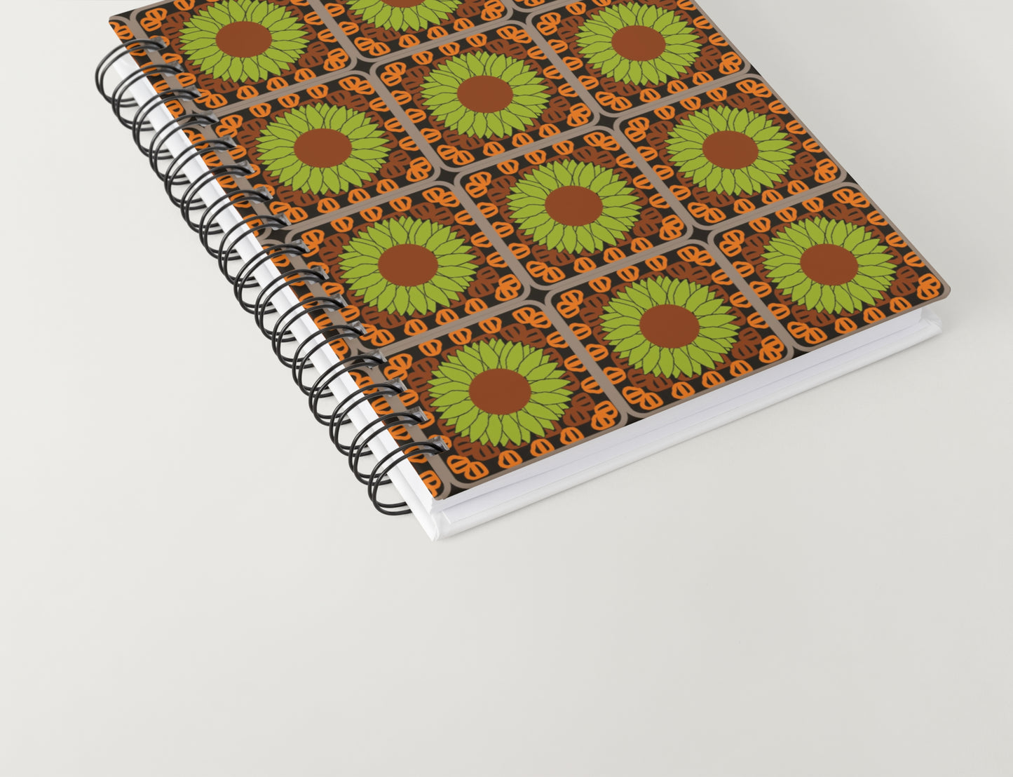 Sunflower Summertime Bloom Floral Granny Circles Seamless Print