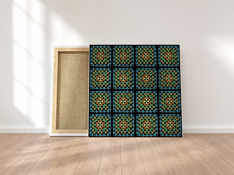 Sunlit Reef Granny Squares Print