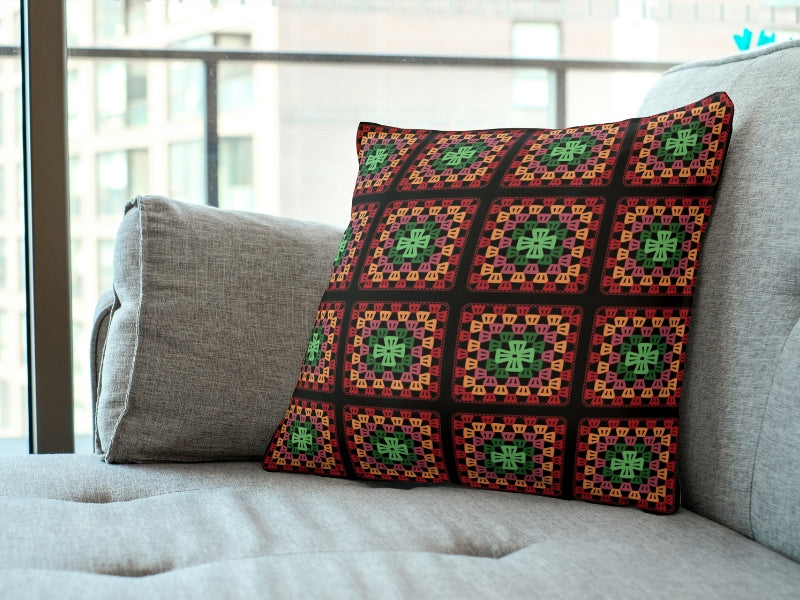 Sunstone Fire Granny Squares Print