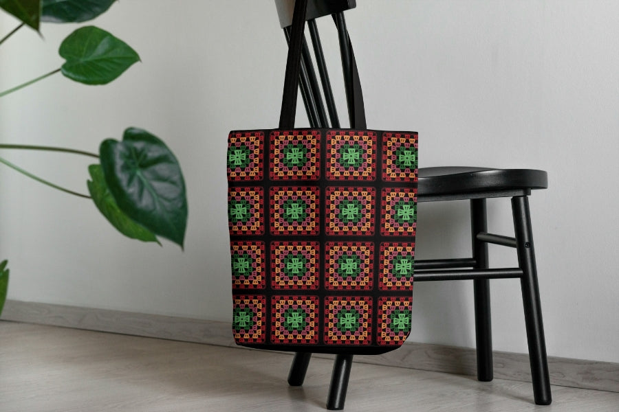 Sunstone Fire Granny Squares Print