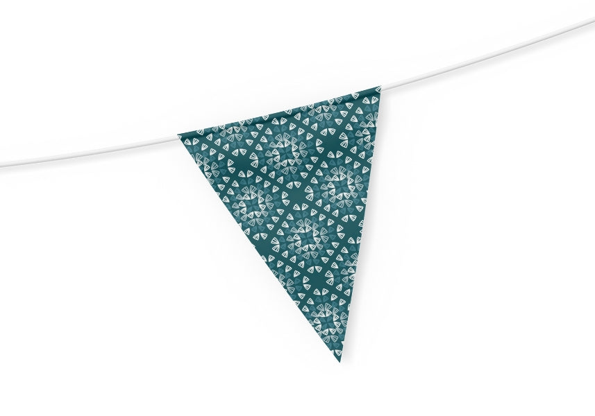 Teal Rose Granny Squares Seamless Print