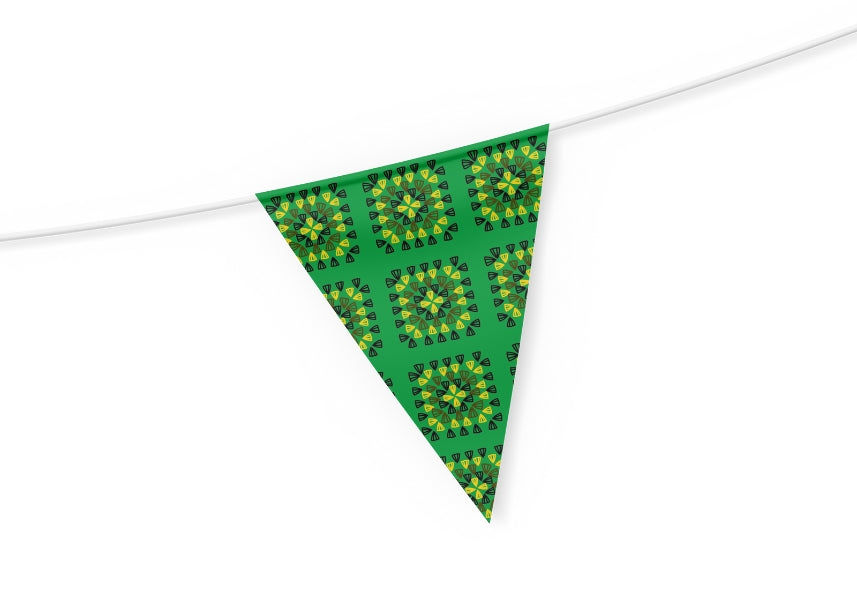 Tropical Forest Green Granny Squares Seamless Print