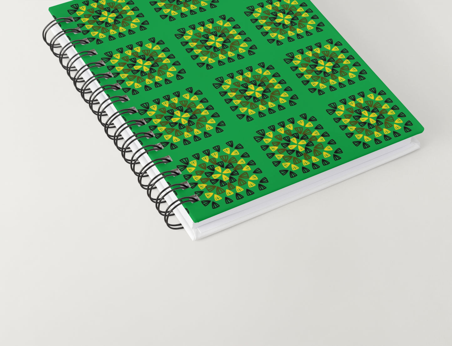 Tropical Forest Green Granny Squares Seamless Print