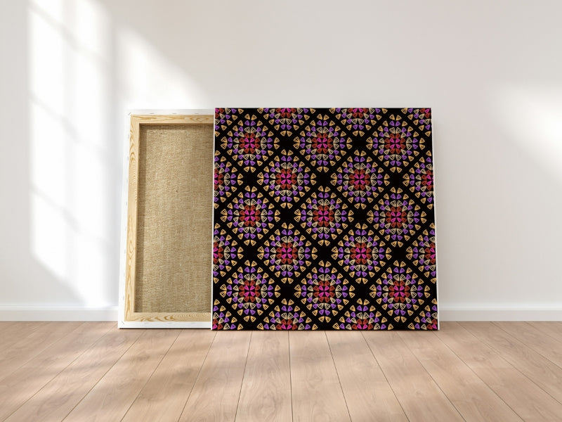 Tropical Lattice Granny Squares Seamless Print