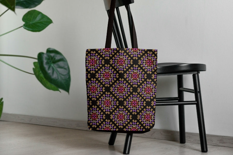 Tropical Lattice Granny Squares Seamless Print