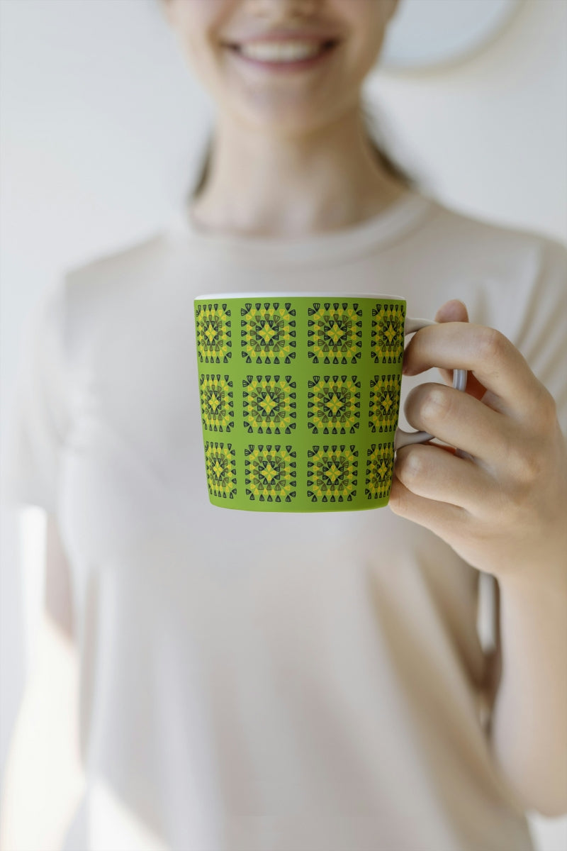 Tropical Lime Granny Squares Seamless Print