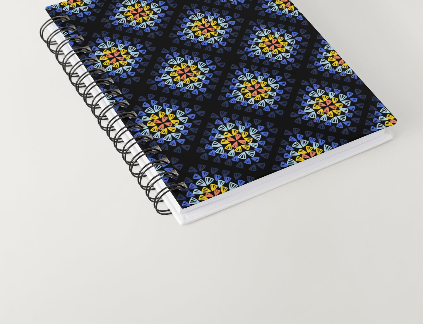 Vintage Blue Harmony Granny Squares Seamless Print
