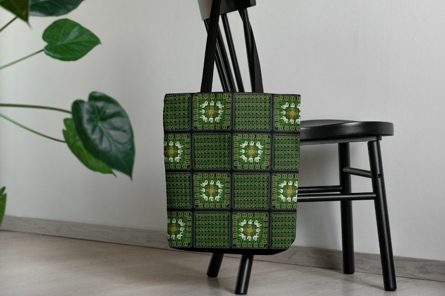 Vintage Forest Harmony Granny Squares Print