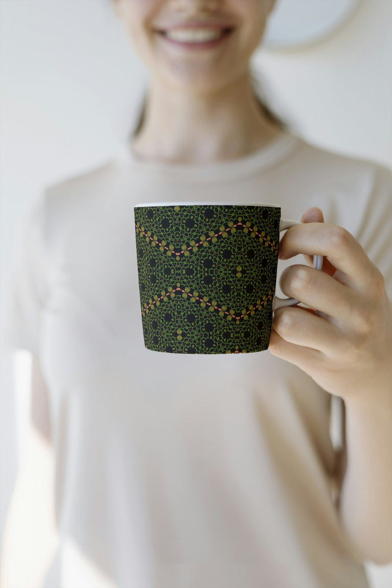 Vintage Granny Lace Crochet-Inspired Geometric Seamless Pint