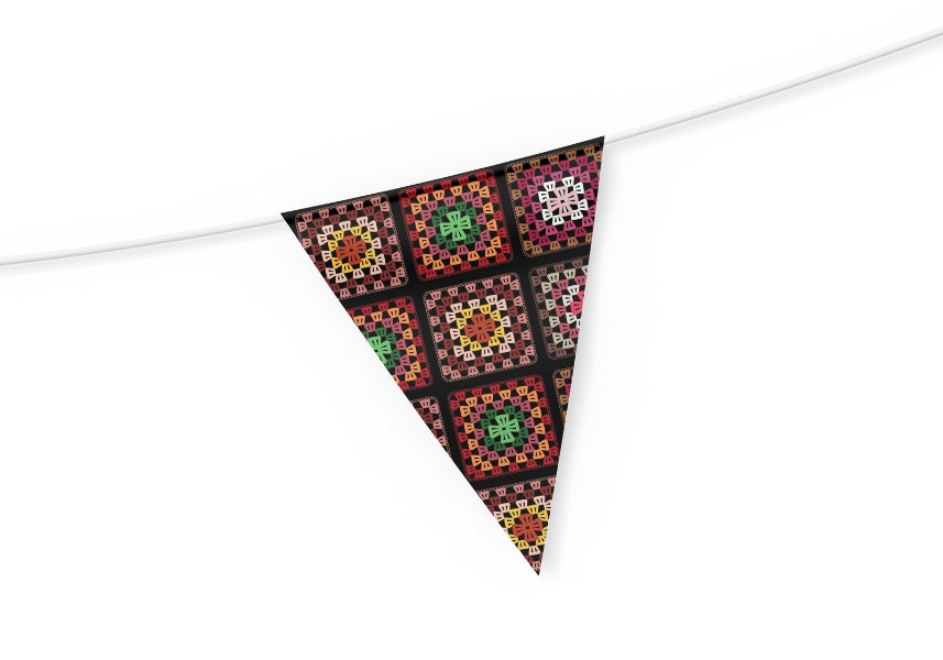 Vinyage Patchwork Granny Squares Seamless Print
