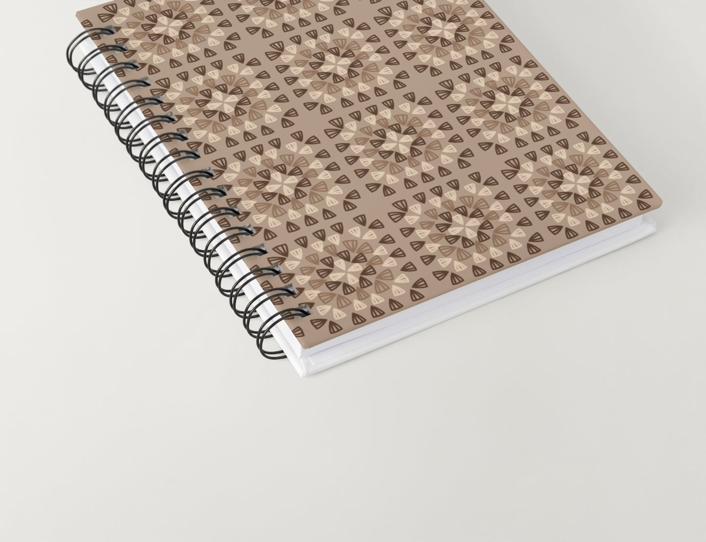 Warm Mocha Bloom Granny Squares Seamless Print