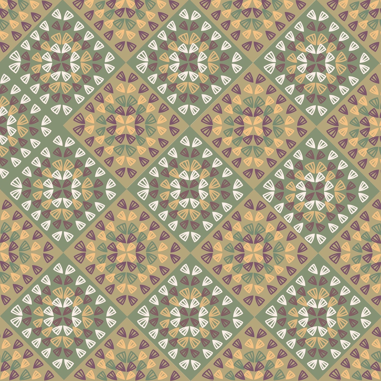 Wicker Weave Granny Squares Seamless Print